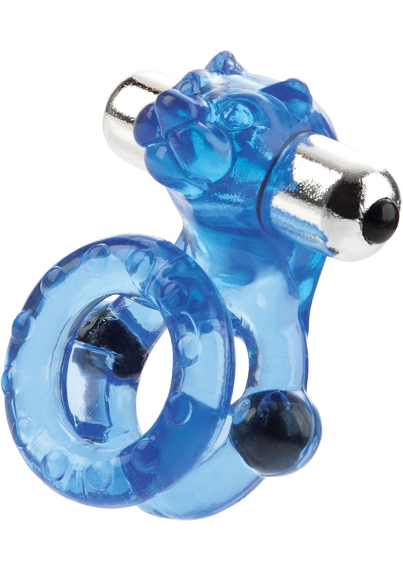 Magnetic Power Ring Power Jag Double Ring Cock Ring Waterproof Blue