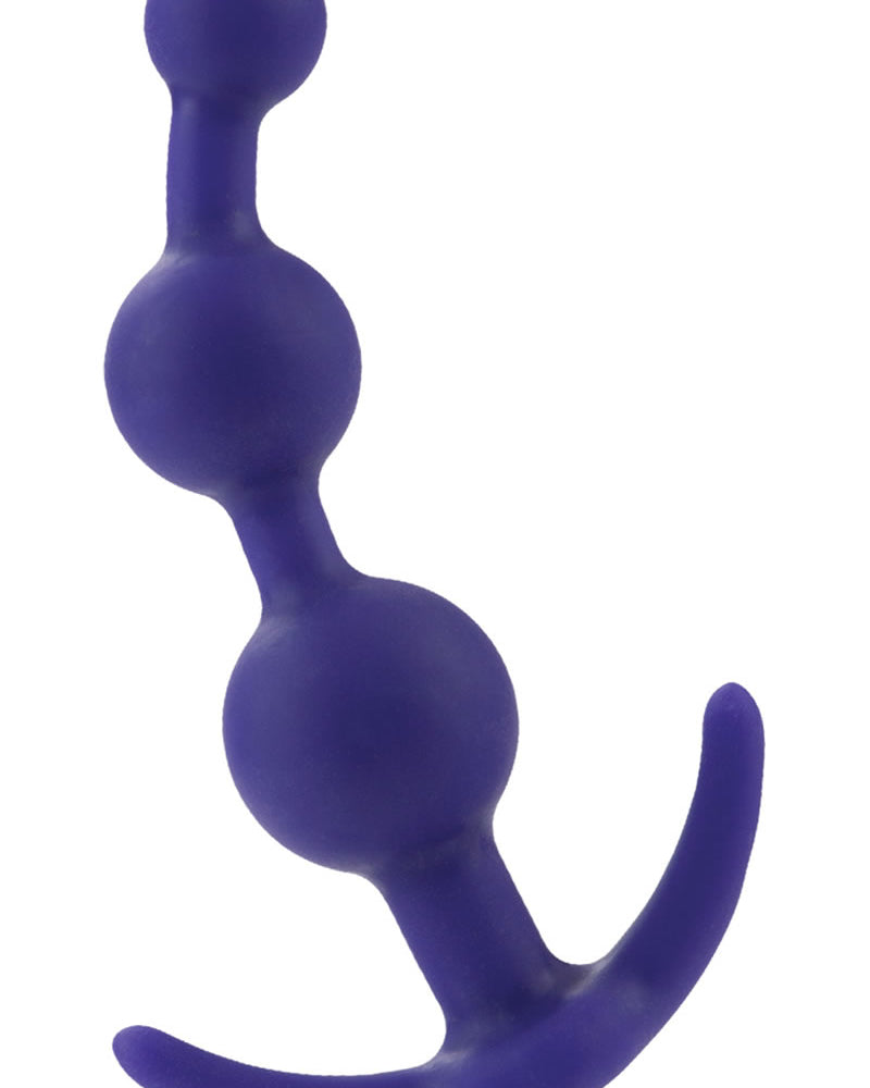 Cuentas anales de silicona Booty Call Booty Beads de color morado