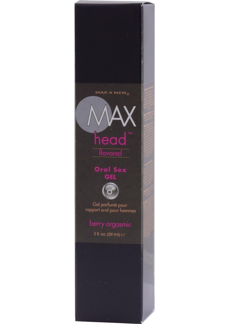 Gel para sexo oral Max 4 Men Max Head con sabor a frutos del bosque, orgásmico, 2,2 onzas