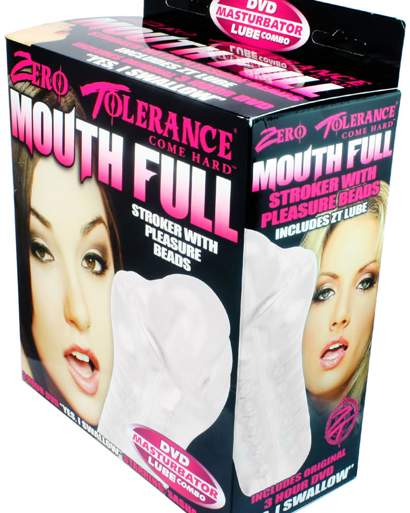 Zero Tolerance Mouth Full Stroker with Pleasure Beads Clear