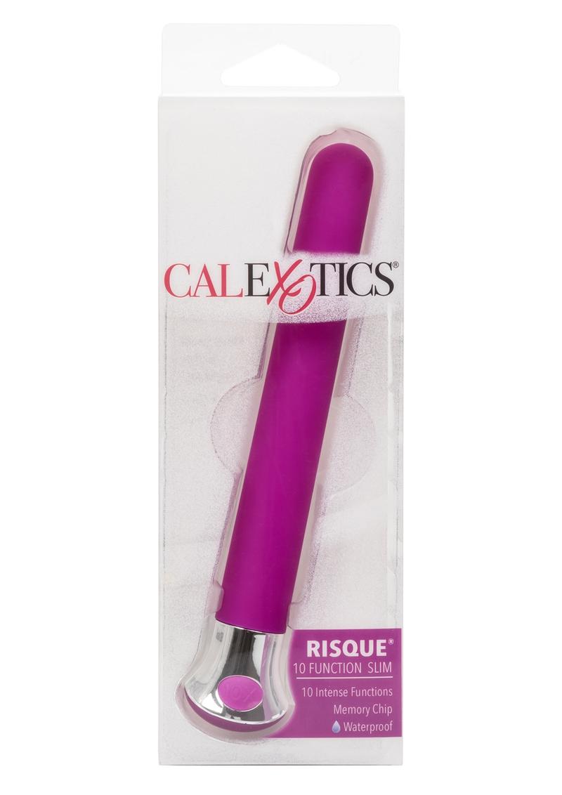 Risque - Vibrador delgado impermeable - Negro/Morado/Azul