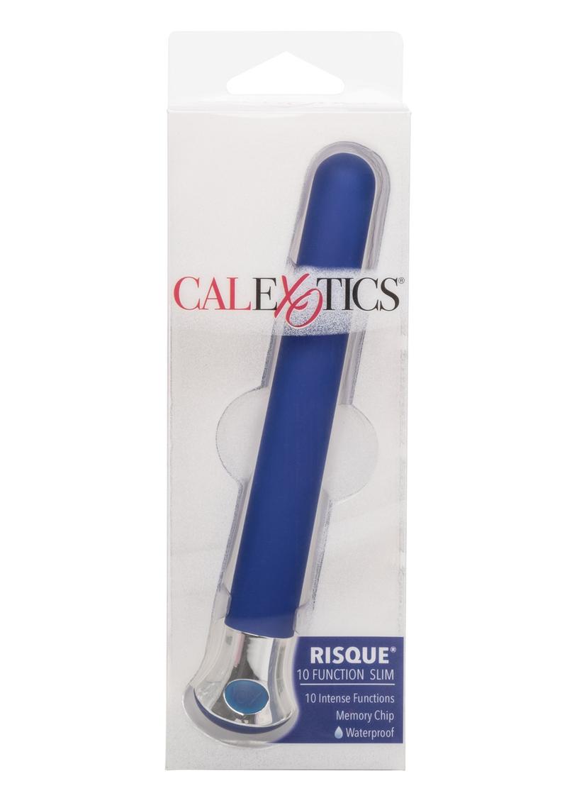 Vibrador Risque Slim resistente al agua, color azul