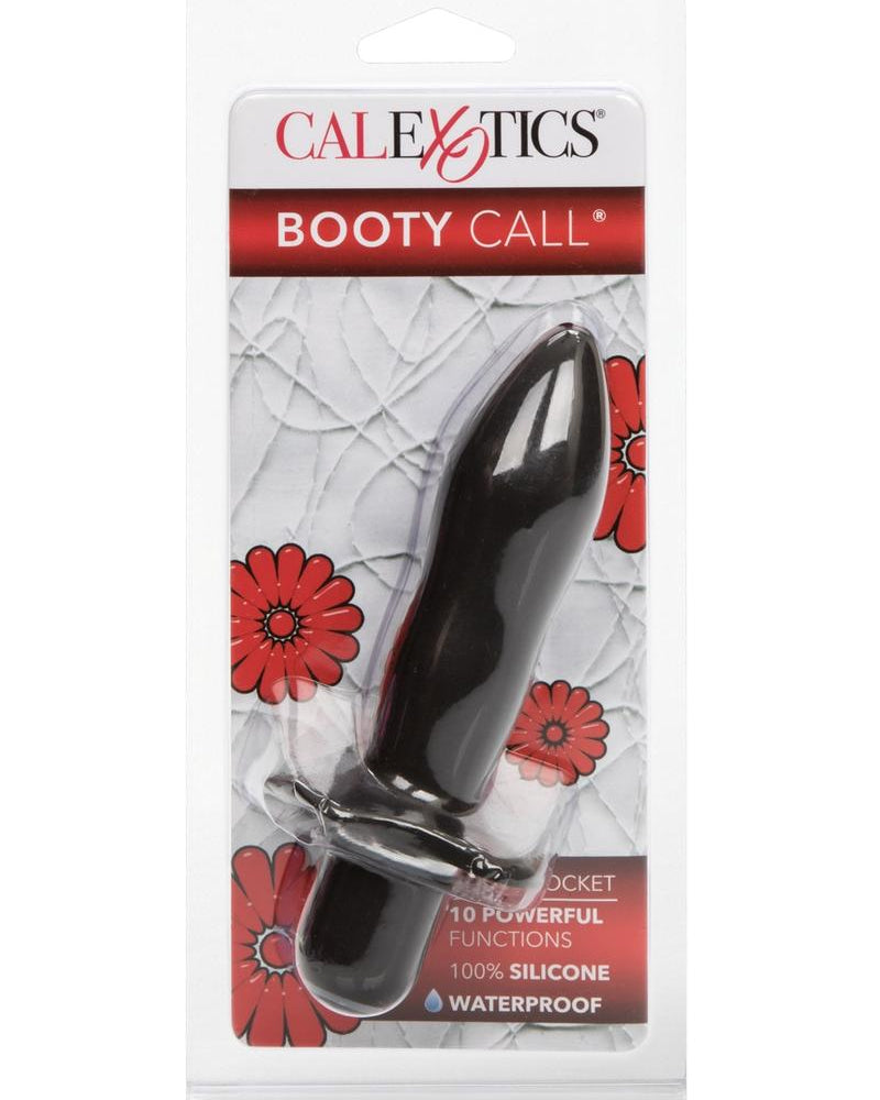 Sonda de silicona Booty Call Booty Rocket resistente al agua, color negro