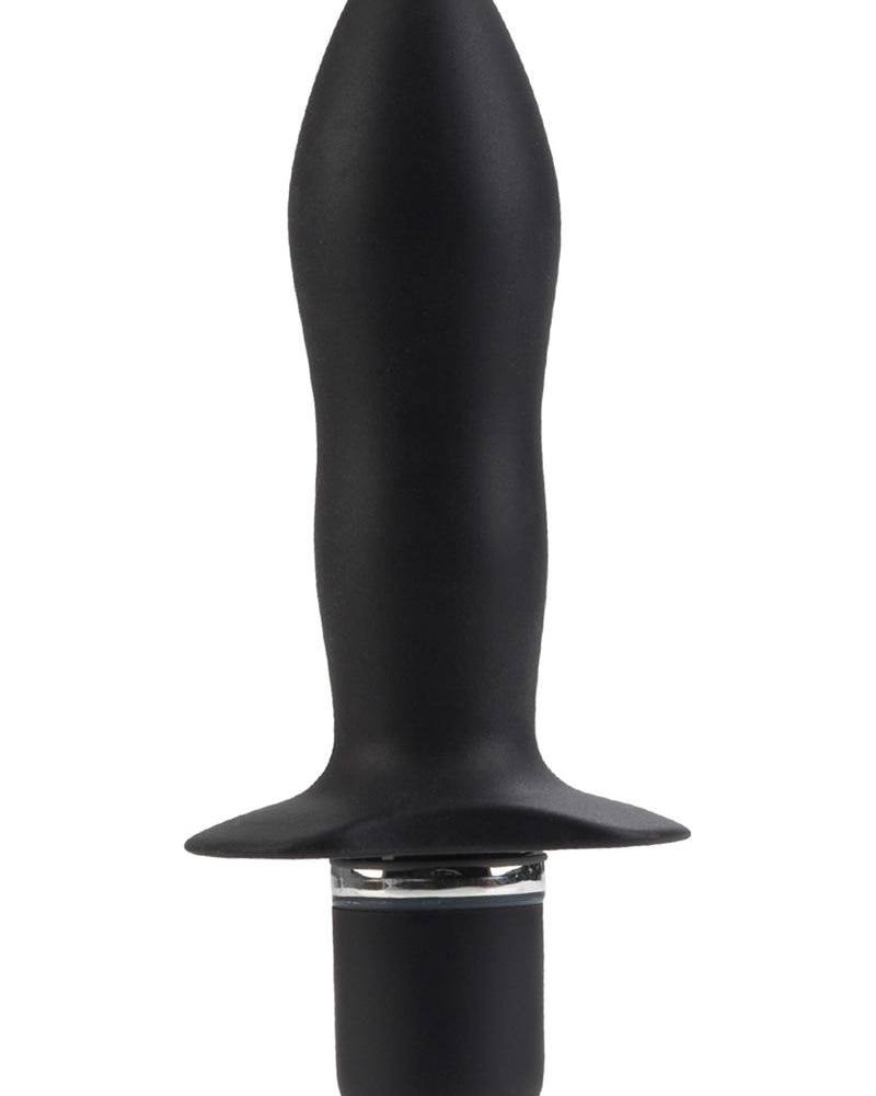 Sonda de silicona Booty Call Booty Rocket resistente al agua, color negro