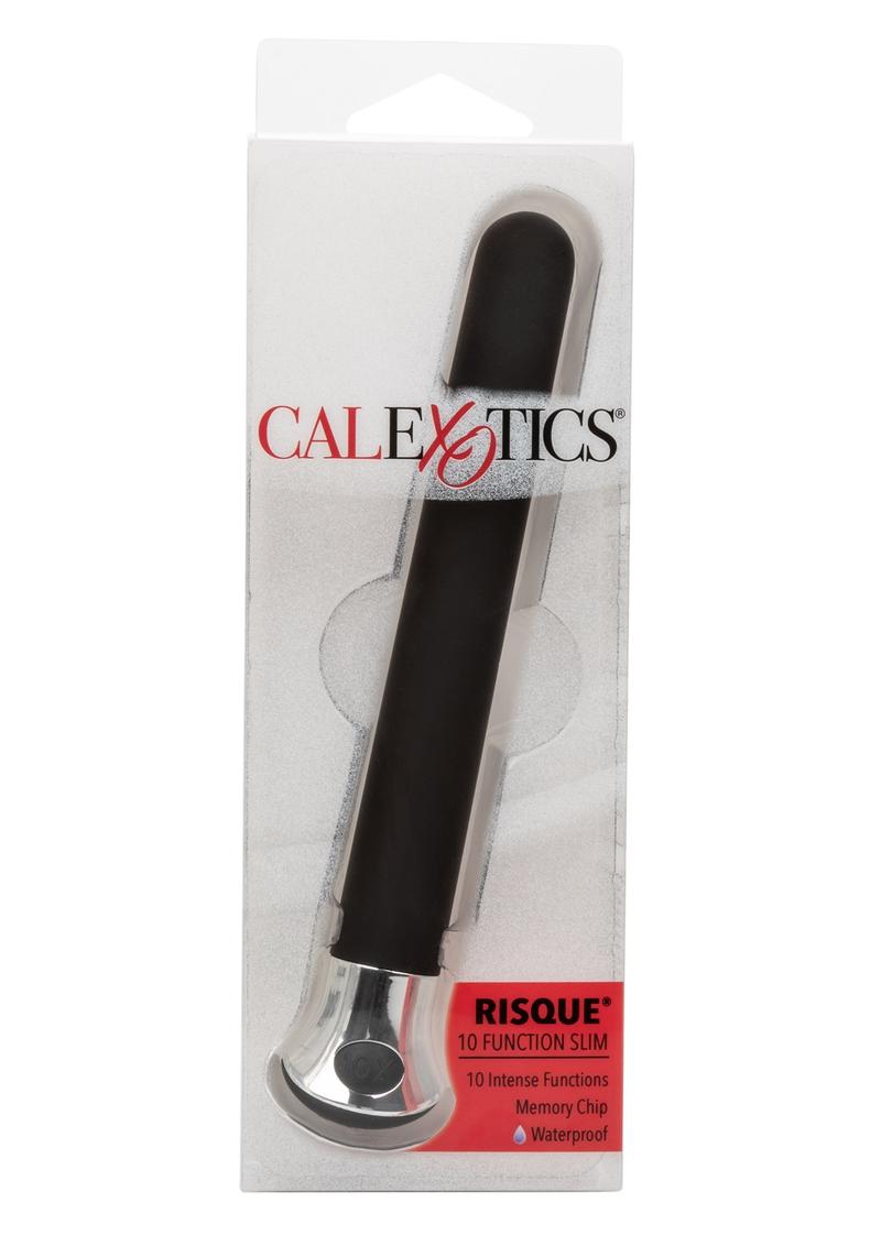 Risque - Vibrador delgado impermeable - Negro/Morado/Azul
