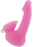 Glow In The Dark Double Trouble Glow Bliss Dong With Vibrating Teaser Waterproof Pink