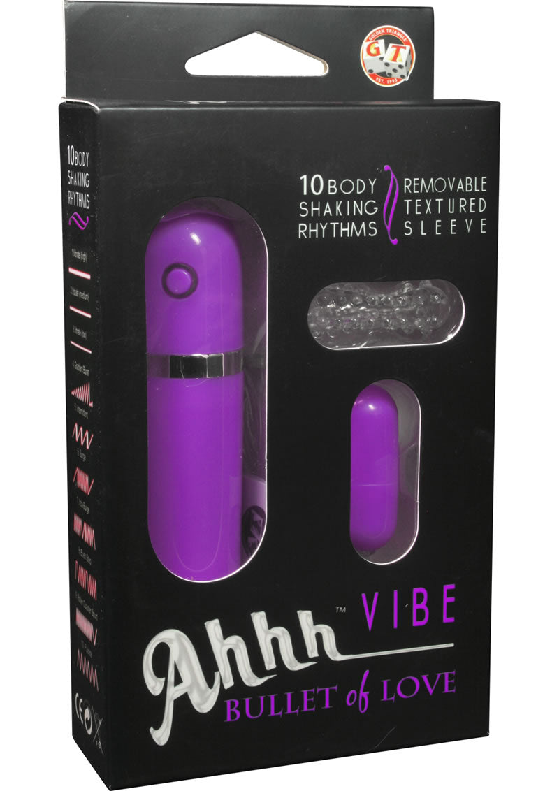 Ahh Vibe - Vibrador Bullet Of Love - Oro/Lavanda/Rosa/Rojo/Plata/Verde azulado/Blanco