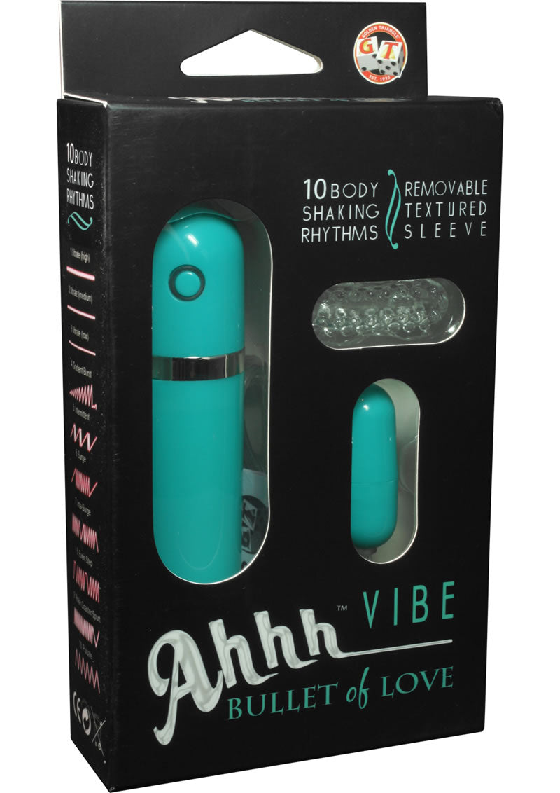 Ahh Vibe - Vibrador Bullet Of Love - Oro/Lavanda/Rosa/Rojo/Plata/Verde azulado/Blanco