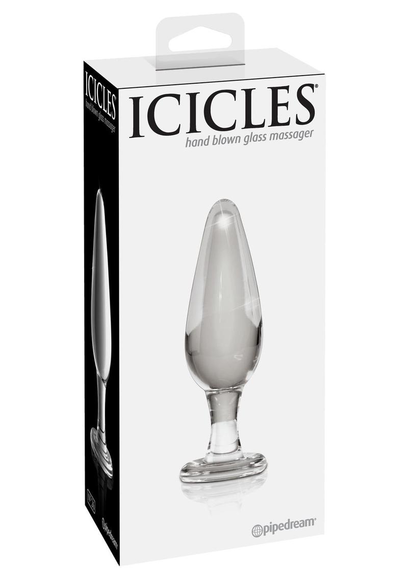 Icicles No 26 Glass Anal Plug Clear 4.63 Inch