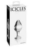 Icicles No 25 Glass Anal Plug Clear 3.75 Inch