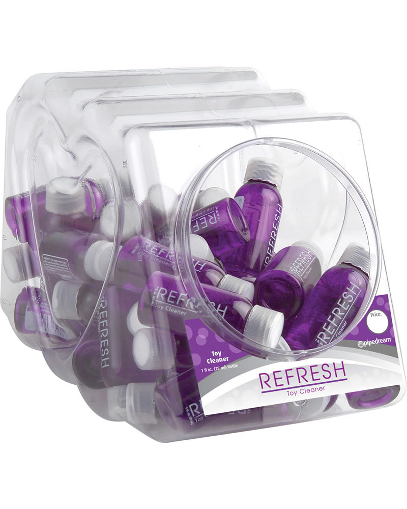 Limpiador de juguetes antibacteriano Refresh, 48 unidades, botella de 1 oz por pecera