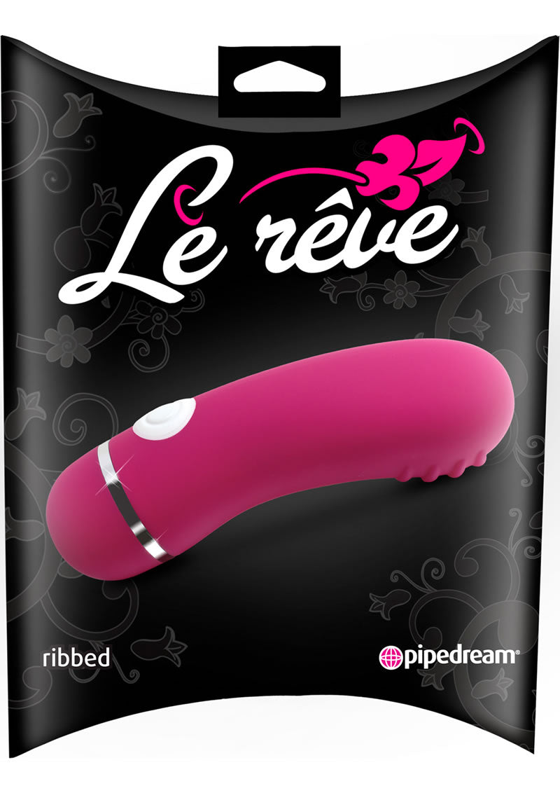 Le Reve Ribbed Vibrator 5 Inch Dark Pink