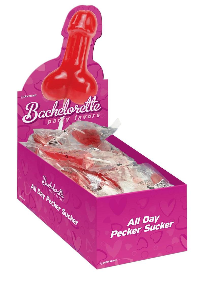 Bachelorette Party Favors All Day Sucker Pecker Lollipop Cherry 60 Per Counter Display