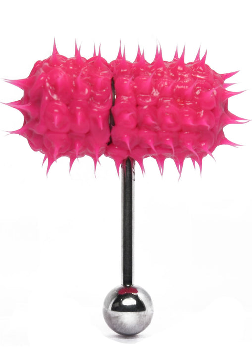 Vibrador oral Lix Thrasher que brilla en la oscuridad, color rosa