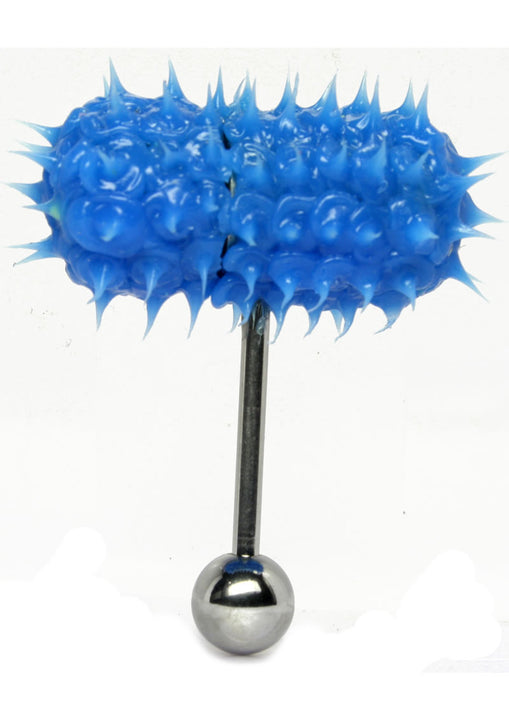 Vibrador oral Lix Thrasher que brilla en la oscuridad en color azul