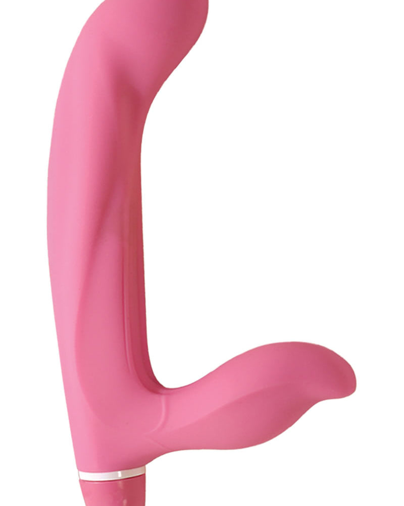 Correa vibradora sin tirantes de silicona resistente al agua de 8 pulgadas de color rosa