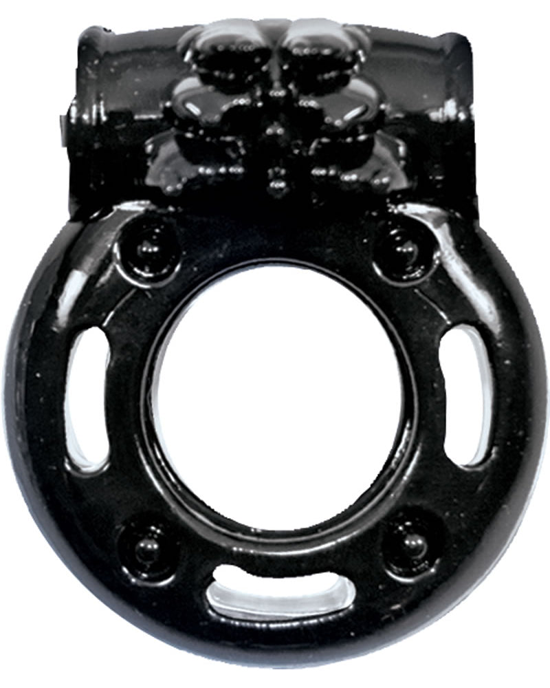 Anillo vibrador para el pene Macho Stallions, color negro