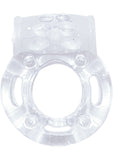 Anillo vibrador para el pene de la colección Macho Crystal, transparente