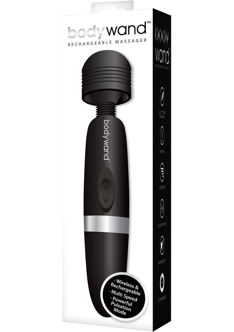 Vibrador masajeador recargable Bodywand inalámbrico negro grande