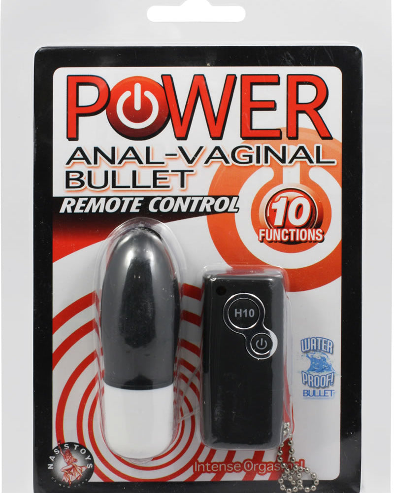 Bala anal vaginal Power Anal resistente al agua, color negro