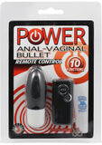 Bala anal vaginal Power Anal resistente al agua, color negro