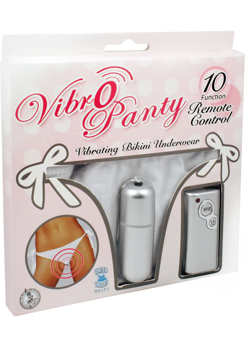 Vibro Panty Bikini Remote Control Waterproof White One Size