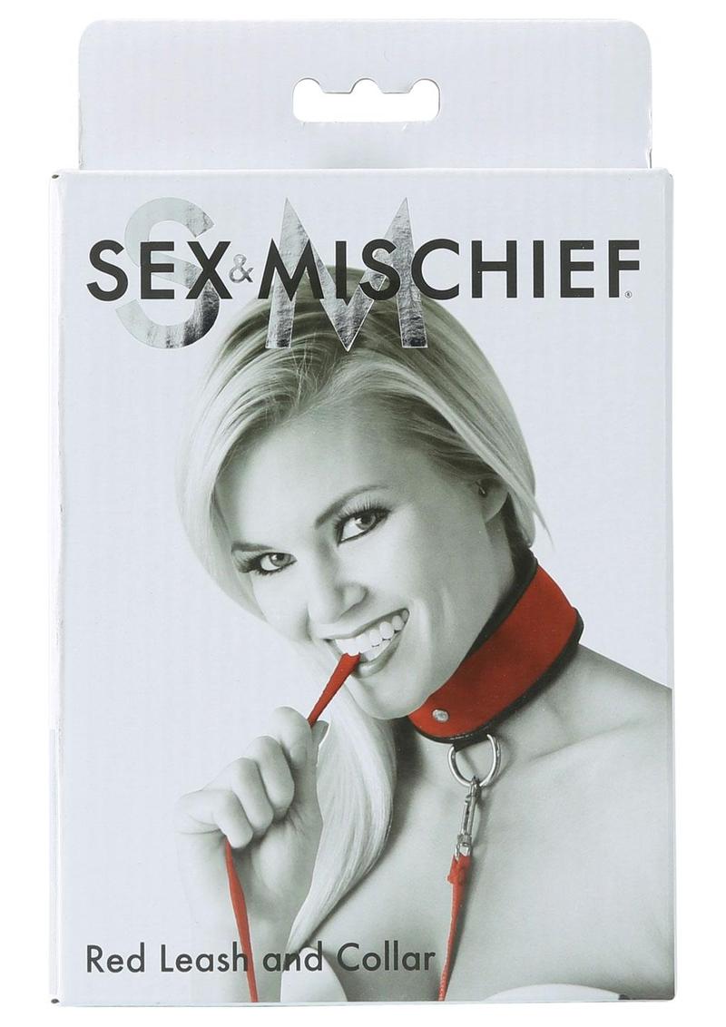 Sex And Mischief Leash and Collar Red