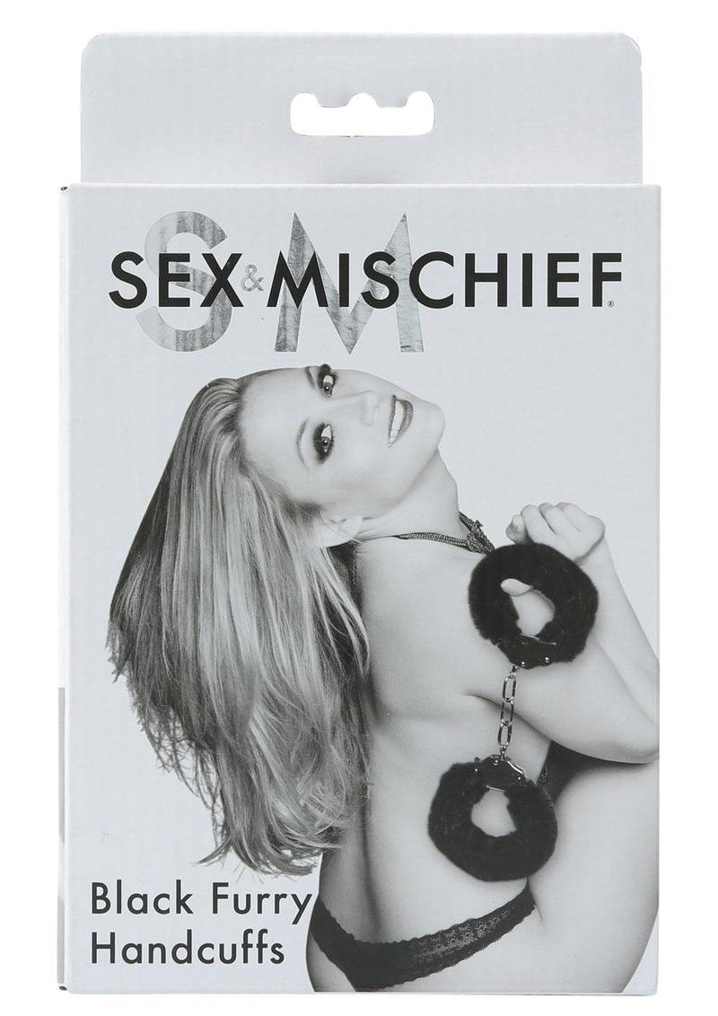 Sex And Mischief Furry Handcuffs Black