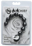 Sex And Mischief Silicone Anal Beads Black 9 Inches