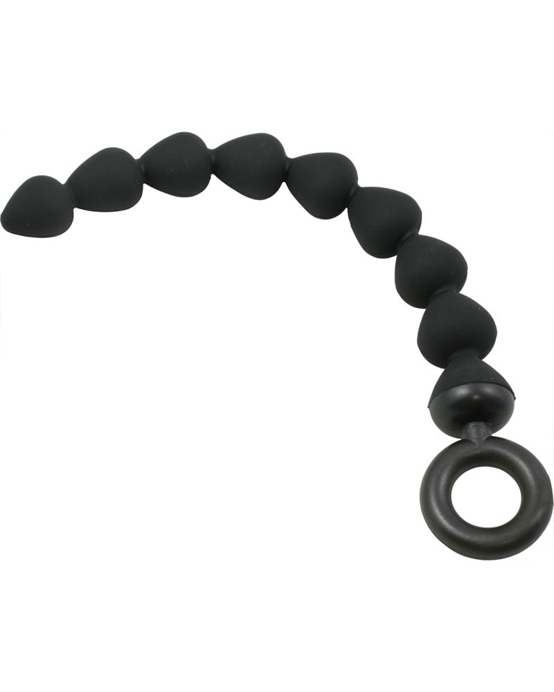 Sex And Mischief Silicone Anal Beads Black 9 Inches