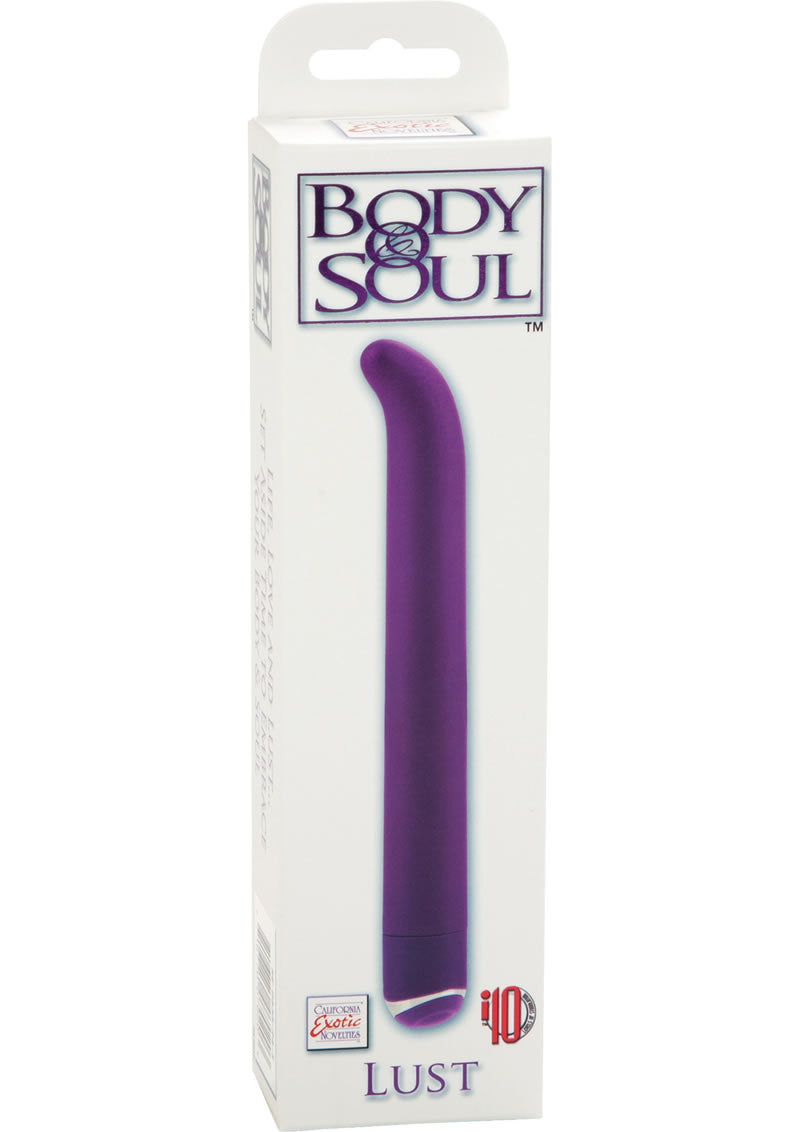 Vibrador Body And Soul Lust resistente al agua, 5,75 pulgadas, morado
