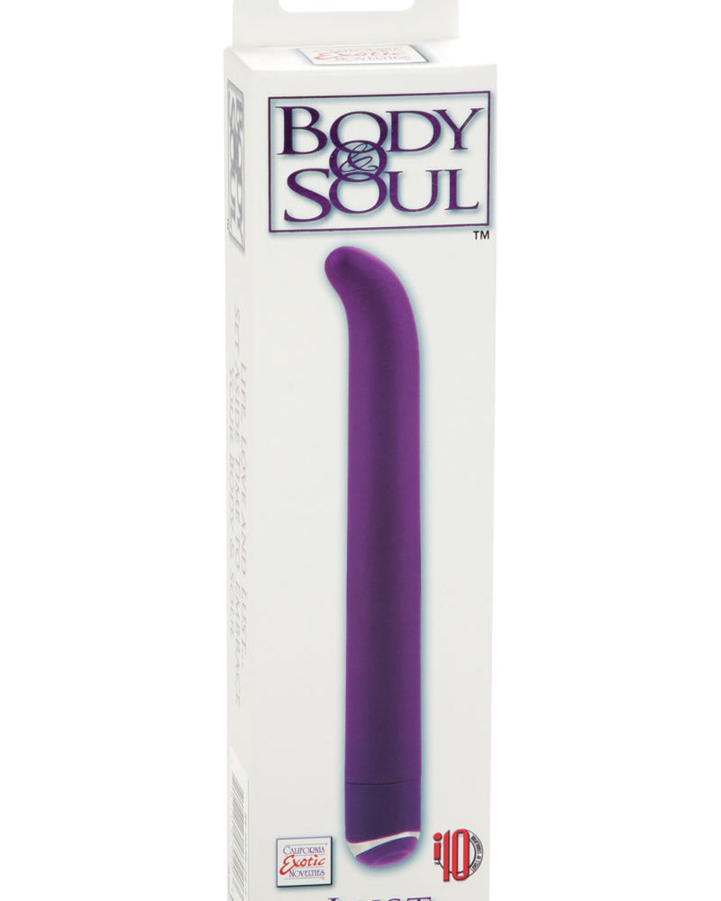 Vibrador Body And Soul Lust resistente al agua, 5,75 pulgadas, morado