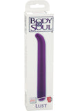 Vibrador Body And Soul Lust resistente al agua, 5,75 pulgadas, morado
