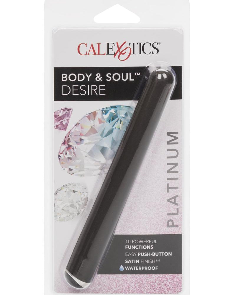 Vibrador Body And Soul Desire resistente al agua de 5,5 pulgadas, color negro