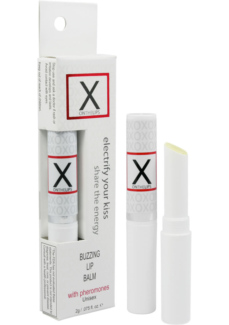 X On The Lips Buzzing Lip Balm With Pheromones 12ea Counter Display