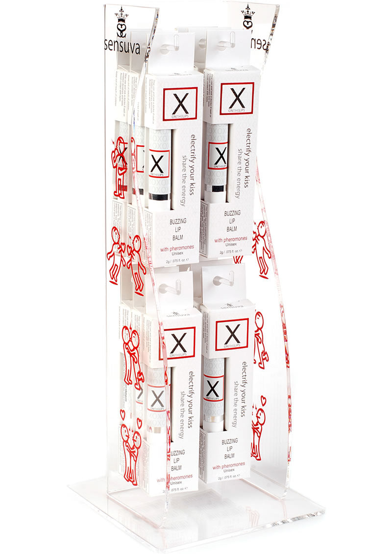 X On The Lips Buzzing Lip Balm With Pheromones 12ea Counter Display