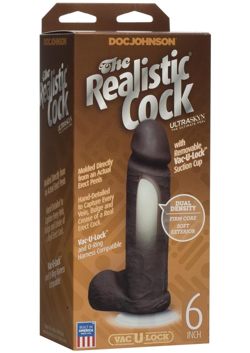 The Original Realistic Cock UR3 Dildo 6 Inch Black