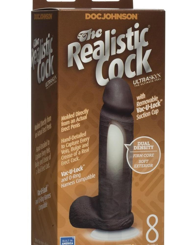 The Original Realistic Cock UR3 Dildo 8 Inch Black