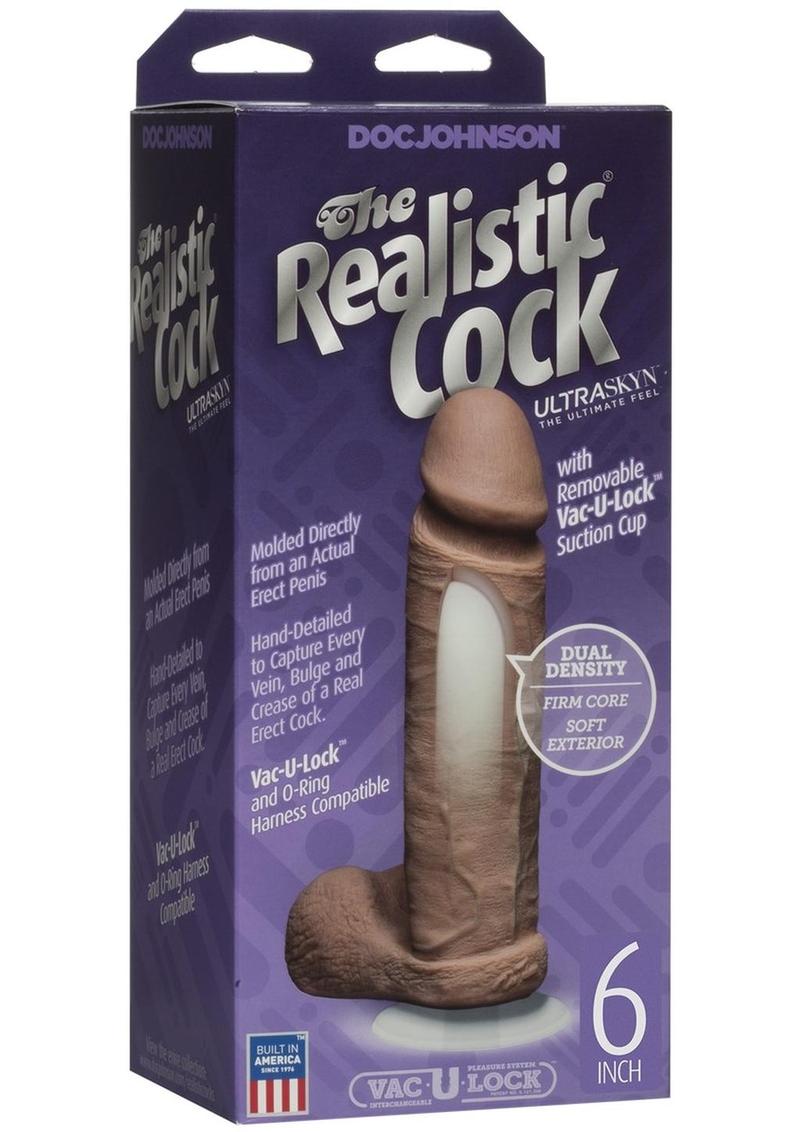 The Original Realistic Cock UR3 Dildo 6 Inch Brown