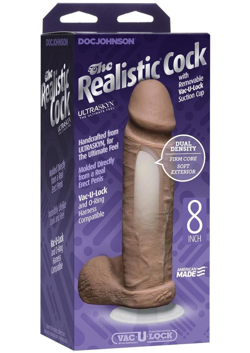 The Original Realistic Cock UR3 Dildo 8 Inch Brown