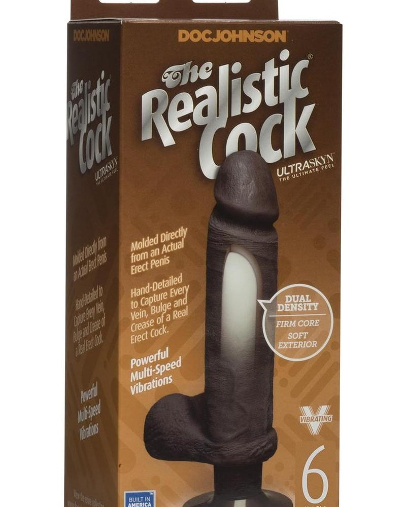 Pene vibrador realista Vibro UR3 de 6 pulgadas, color negro