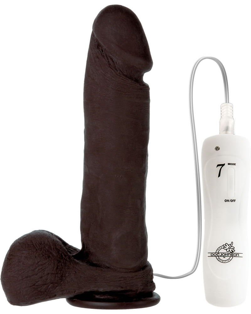 Pene vibrador realista Vibro UR3 de 8 pulgadas, color negro