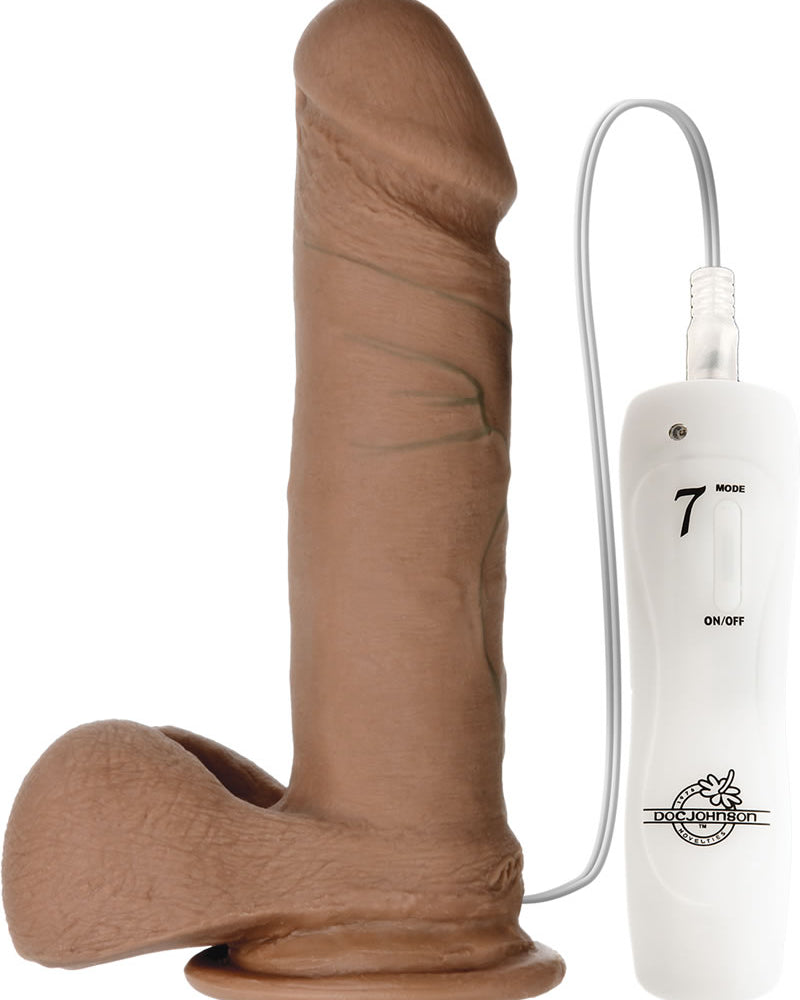 Pene vibrador realista Vibro UR3 de 6 pulgadas en color marrón