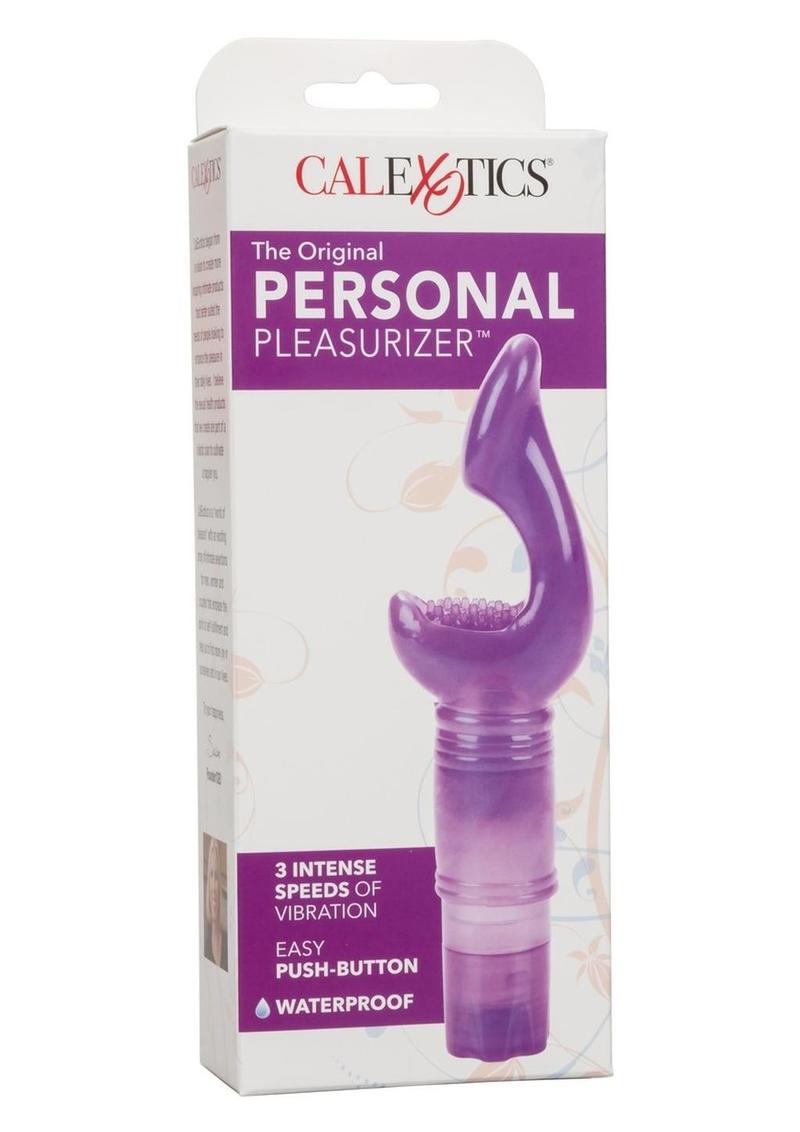 El vibrador personal Pleasurizer original resistente al agua y morado