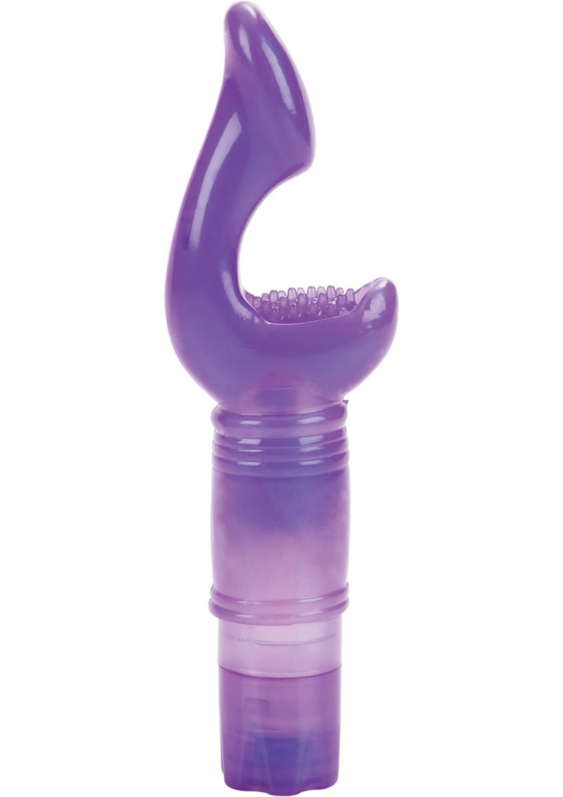 El vibrador personal Pleasurizer original resistente al agua y morado