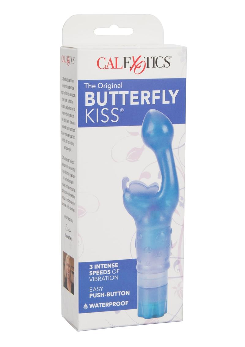 Vibrador Butterfly Kiss original resistente al agua en color azul