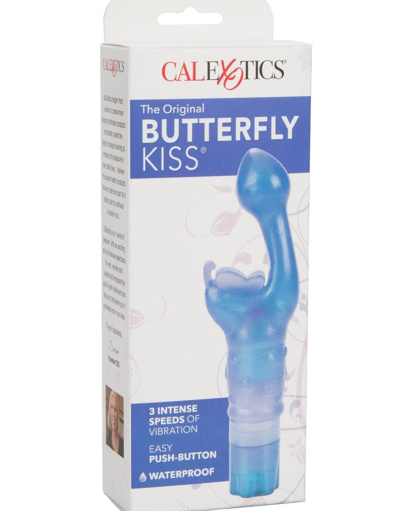 Vibrador Butterfly Kiss original resistente al agua en color azul