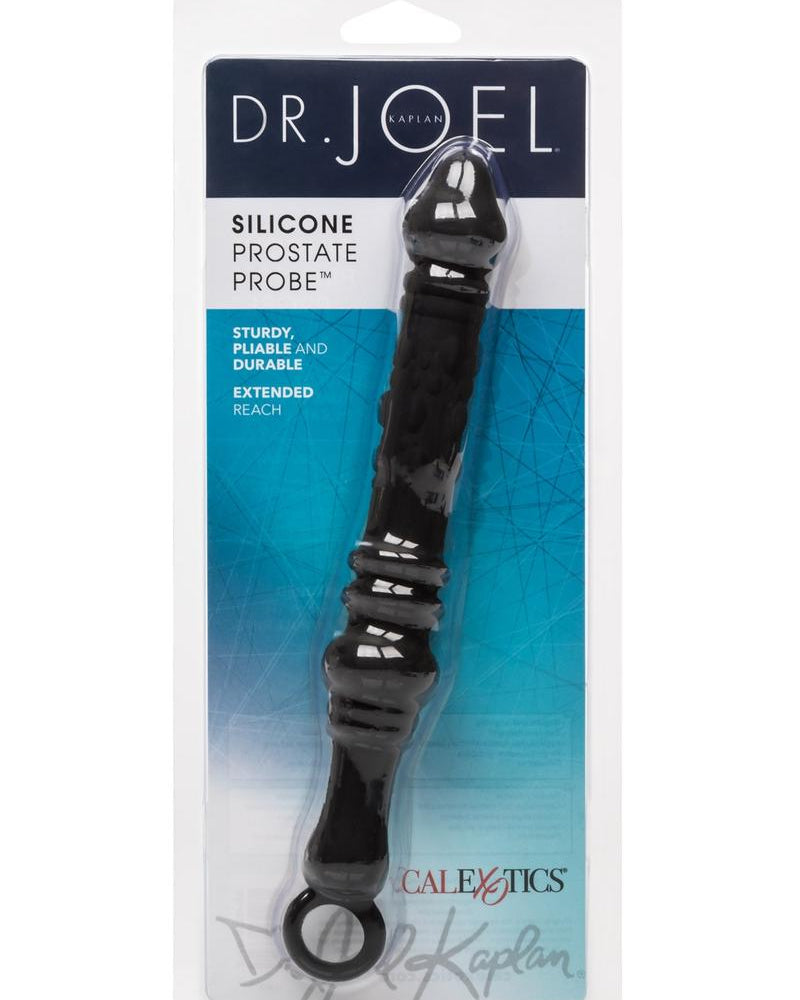 Sonda de próstata de silicona de 7,75 pulgadas color negro del Dr. Joel Kaplan