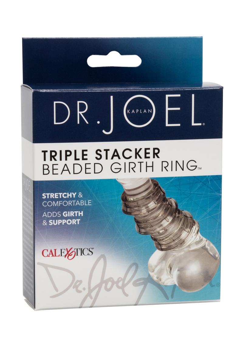 Dr Joel Kaplan Beaded Girth Ring Triple Stacker Cock Ring Smoke