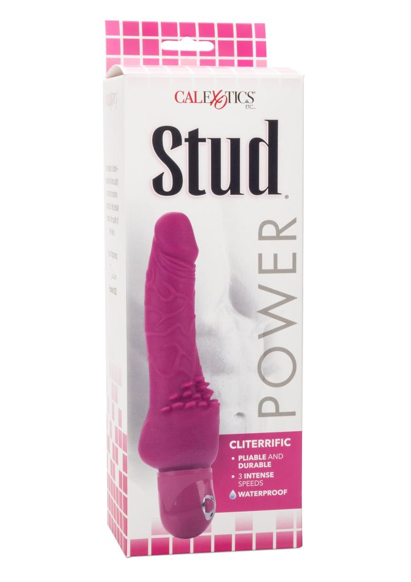 Power Stud Cliterrific Vibrator Waterproof Pink 6.75 Inch